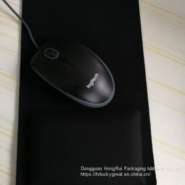 OEM Customized Design Black Colour Cooling Gel-infused Wrist Rest Mouse Pad for Gaming Player