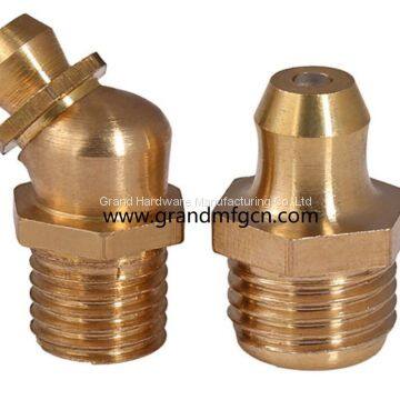 High quality 1/8 1/4  3/8 npt brass grease nipples in all sizes