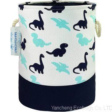 dirty clothes canvas folding storage basket kid household laundry hamper with handles animal dress laundry basket for kids