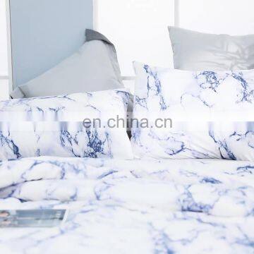 High Quality Luxury Marble Design Arabic Print 100% Polyester Queen Size Sheet Bedding Set