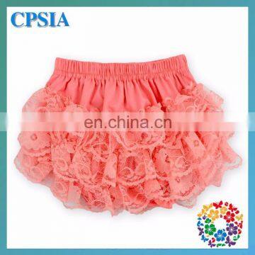 Wholesale Baby Ruffled Bloomers Lace Baby Girl Bloomers,solid Color Baby Diaper Cover photo-4