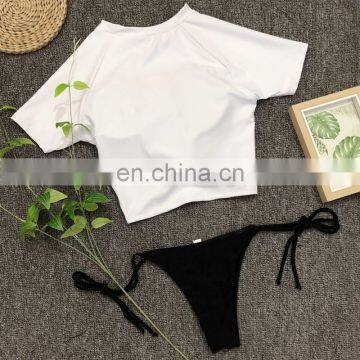 Swimwear Women Bikini Set 2019 Swimming Suit Pinnapple Swimwear Female Short Sleeve Tie Swimsuit Women Beach Wear Biquinis photo-6