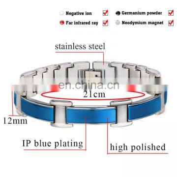Custom Logo Bio Bracelet Energy Care Health Major Stainless Magnetic Bracelet photo-3