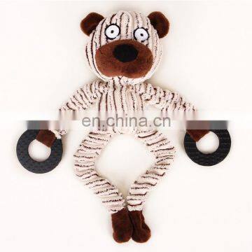 Pet Plush Educational Bite-resistant Molar Vocal Dog Toy Clean Teeth Odor-absorbing Animal Modeling Toy photo-3