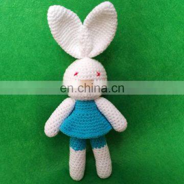 Amazon INS hot Crocheted children's toy colorful rabbit Children's gift Children's house baby gym frame decoration