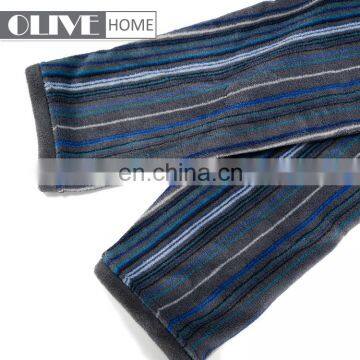 Home Sleepwear Loungewear Nightwear Classic Plain Striped Printed Coral Fleece Bathrobe Pyjamas Sets photo-5