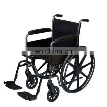 hospital eldery people height adjustable manual foldable wheelchair commode chair with wheels foot rest and nylon seat