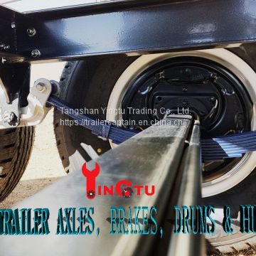 trailer tandem axles wtih electric brake assemblies