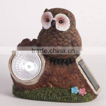 Solar power rechargable owl LED lights