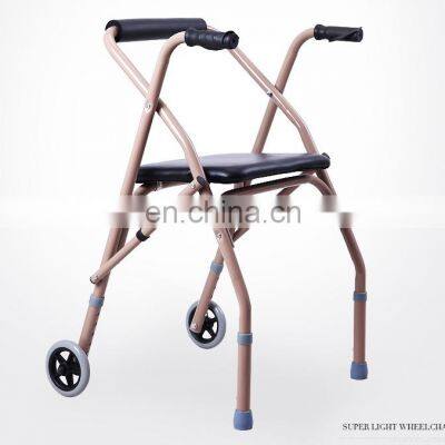 Elderly Home Care shopping rollator walker with seat walking aid for elderly and disabled