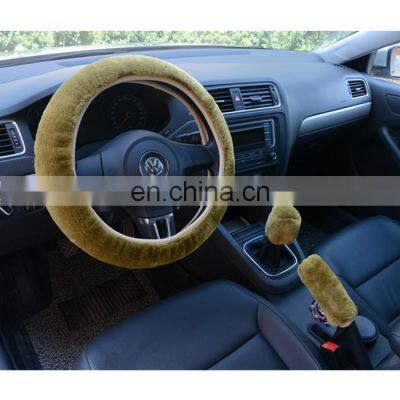 Superior furry steering wheel cover fur steering warm cover colorful long fur material