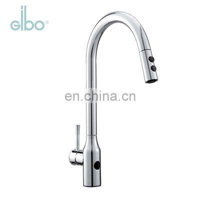 GIBO OEM Automatic Induction Touchless faucet pull out sensor water tap for kitchen