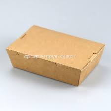 1200ml Disposable Salad Food Packing Fruit Square Kraft Paper Box Portable Reusable Stackable
