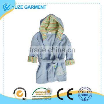 Baby Boy 100% Cotton Hooded Bathrobe