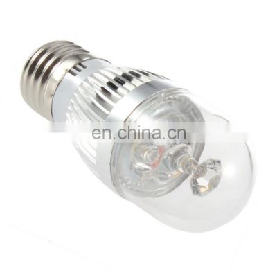 New E27 9W 3LED Warm White Rechargeable Flashing Light Bulb Crystal Light Source Silver LED Tri Light Bulb