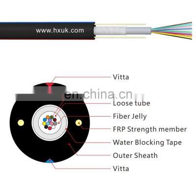 Hanxin GYFXY Water-blocking Outdoor Fiber Optic Cables Unitube Non-metallic Non-armored Cable With Polyethylene PE Sheath photo-3