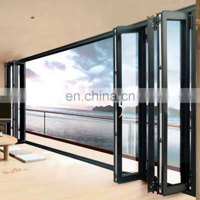 Beautiful aluminum folding glass door interior glass door with heat insulation function