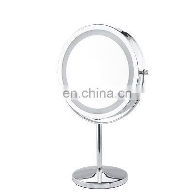 17cm Dressing Table Rocker Makeup Mirrors With Led Lights for Bathroom photo-3