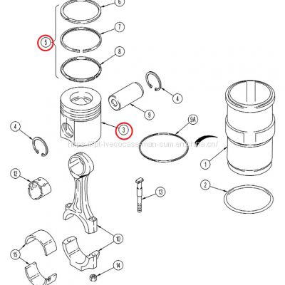 Cummins 6CT FLX3010 PISTON & RINGS KIT J800320