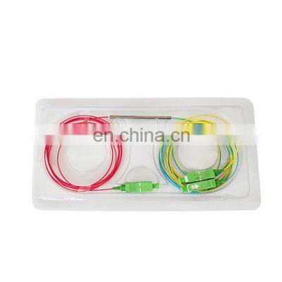 Стальной трубчатый тип 0.9 мм соединитель sc/apc Три-оконный 1x2 волоконно-оптический дробитель мощности Fbt photo-5