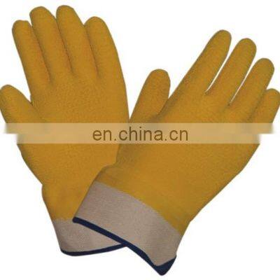 Cotton Jersey Latex Coated Work Gloves  With Safety Cuff