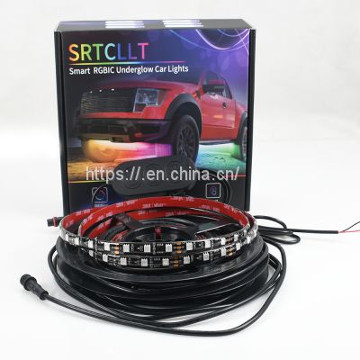 USB LED Car Foot Ambient Light Universal Auto Car Decorative Remote/Voice Control RGB Car Interior Ambient Atmosphere Lights