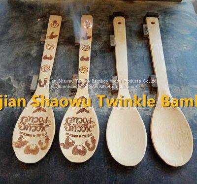 Halloween Kitchenware Original China Twinkle Bamboo Utensil Set Burned photo-2