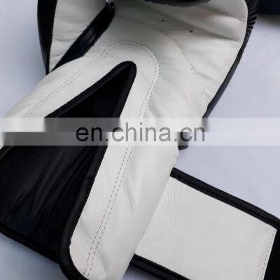 Cow Hide Leather Boxing Black White Custom Logo Boxing Gear Best Selling Boxing Mitten photo-4
