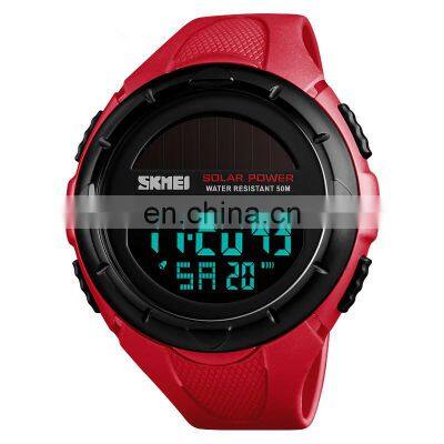 Red watch Digital skmei 1405 sport new style solar power watch