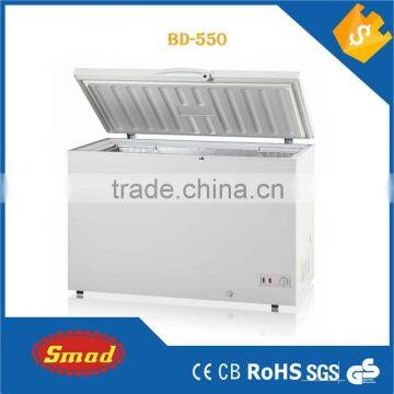 550L R134A horizontal big capacity top open chest freezer