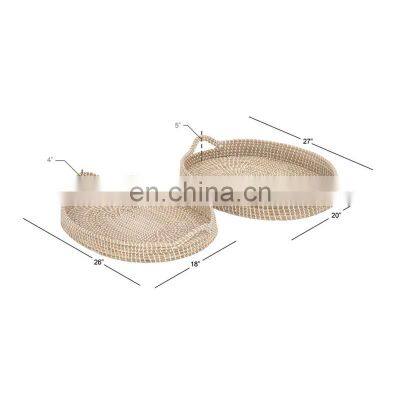 Excellent Quality Seagrass Serving Tray Decor Table Coffee Tray Vietnam Supplier photo-2