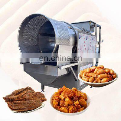 Drum Type Snacks Food Powder Chip Fries Stainless French Automated Steel Seasoning Food Making Machine