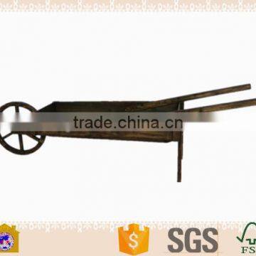 Cheap Vintage Decorative Wooden Rolling Garden Cart for Sale HW15A00314
