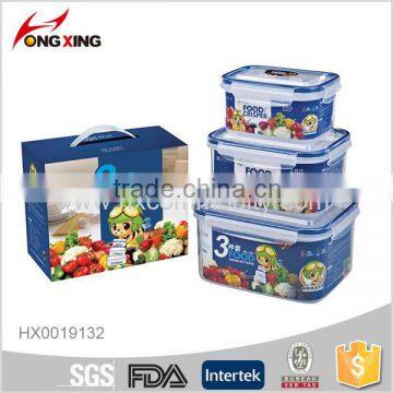 5.65L Hot fashion plastic rectangle seal food container 3pcs/set                        
                                                                                Supplier's Choice