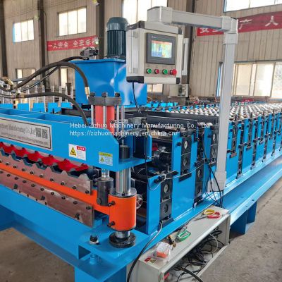 Double Layer PPGI Color Steel PV4 PV6 PV8 Roofing Sheet Cold Deck Roll Forming Making Machine Factory Price