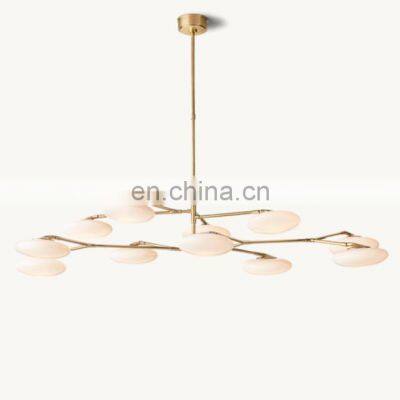 Modern LED Glass Ceiling Lamp Tree Style Home Lighting for Luxury Living Room and Home Office Luxury Pendant Lamp Decoration