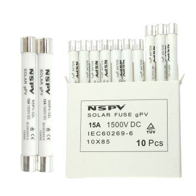 High Breaking Capacity Precision Process Quality Fuse 1500VDC 10*38mm Solar Fuse photo-5