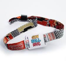 Hot Sale Customized Fabric RFID 13.56MHz NFC Ticket Woven Event Bracelet Wristband photo-2