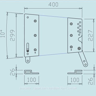 034 Professional Audio 10 Inch Accesorios Para Line Array Flying Kit Hanging Cabinet Rigging Systems Hardware