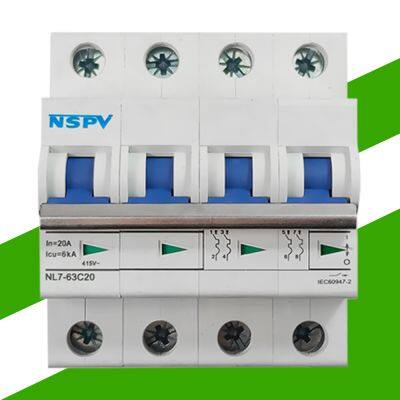 Cheap NL7-63 Series DC Miniature Circuit Breaker 4P NSPV Brand 63A 1500V