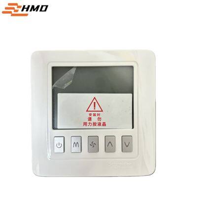 Schneider Fan Coil Unit LCD Thermostat, Dual-Tube, White TC500-2FMS-WH