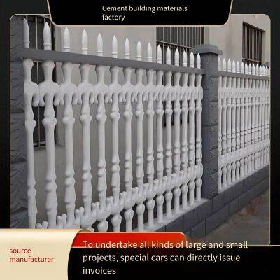 Vase Column Guardrail, Precast Cement Fence for Factory Area, European-style Artistic Concrete, Customizable Roman Column Fence photo-3