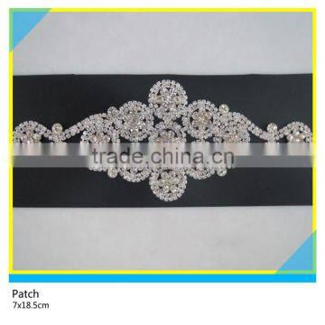 Sew on Diamond Jewelry Patch Glass Rhienstone Chain Trim Patch 5.5x21.5cm photo-3