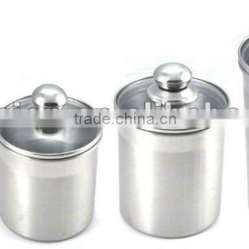 stainless steel canister sets Glass Lid