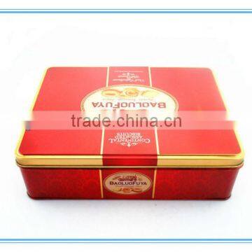 rectangle cell phone battery tin box with window