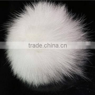 12 CM Natural Real Fox Fur Ball Pom Poms Bag Keychain Hat Accessories