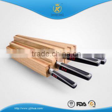 KITCHEN KING High Quality Double Color Forged Handle 5pcs Stainless Steel Knife Set With Wooden Block photo-5