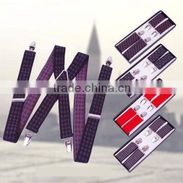 Best Mens 3.5cm Width Adjustable Four Clip-on Y-Back Elastic Suspenders Braces For Father/Grandfather Gifts