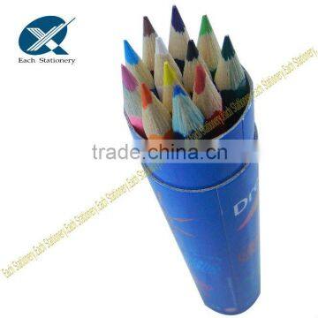 12 Colored 3.0 mm Lead Color Pencil Paper Tube Packing Linden Wood Or Poplar Wood 7 Inches Or 3.5 Inches