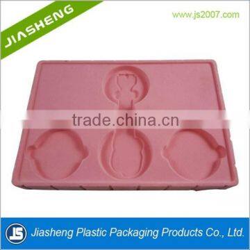 Vacuum formed flocking plastic blister packaging